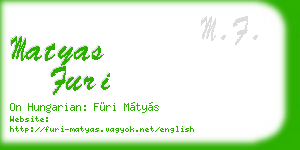 matyas furi business card